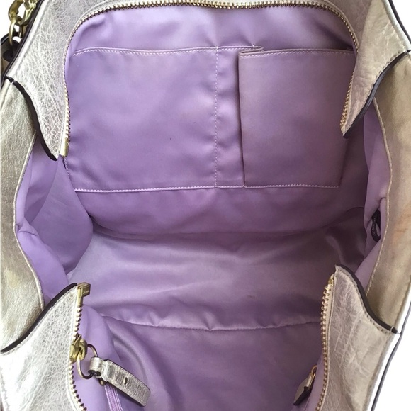 Coach Colette Gold Leather OP Art Logo Tote - Picture 4 of 15